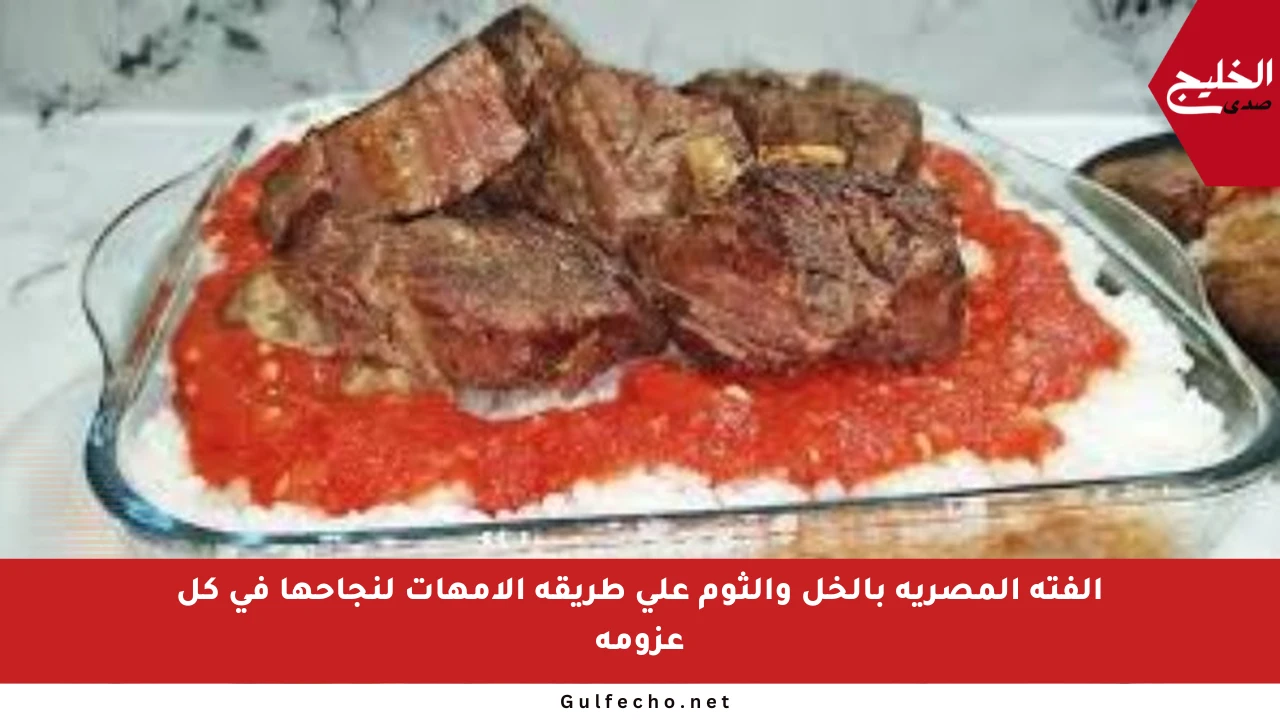 الفتة المصرية بالخل والثوم على طريقة الأمهات لنجاحها في كل عزومة